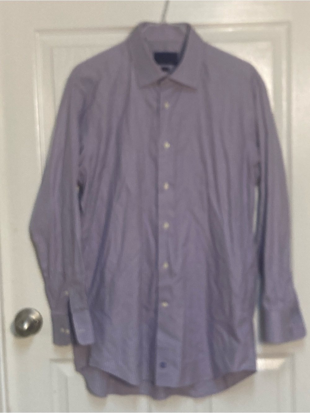 David Donahue Lavender Long-Sleeve Dress Shirt